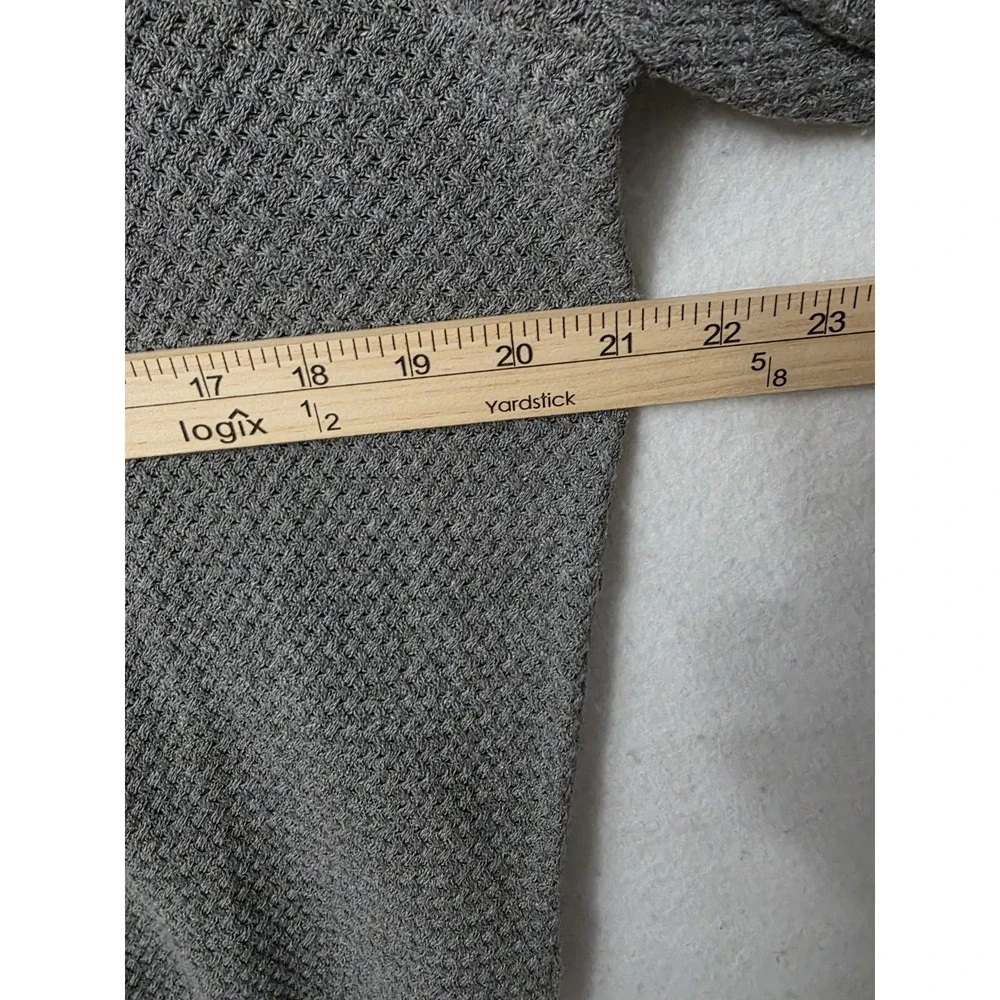 Nickel & iron New York sweater gray quarter-zip design with a textured knit Sz L